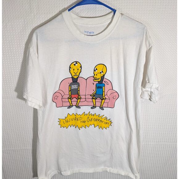 ASAP Rocky Injured Generation Tour Shirt M White Crash Test Dummies Graphic USA - Picture 1 of 5